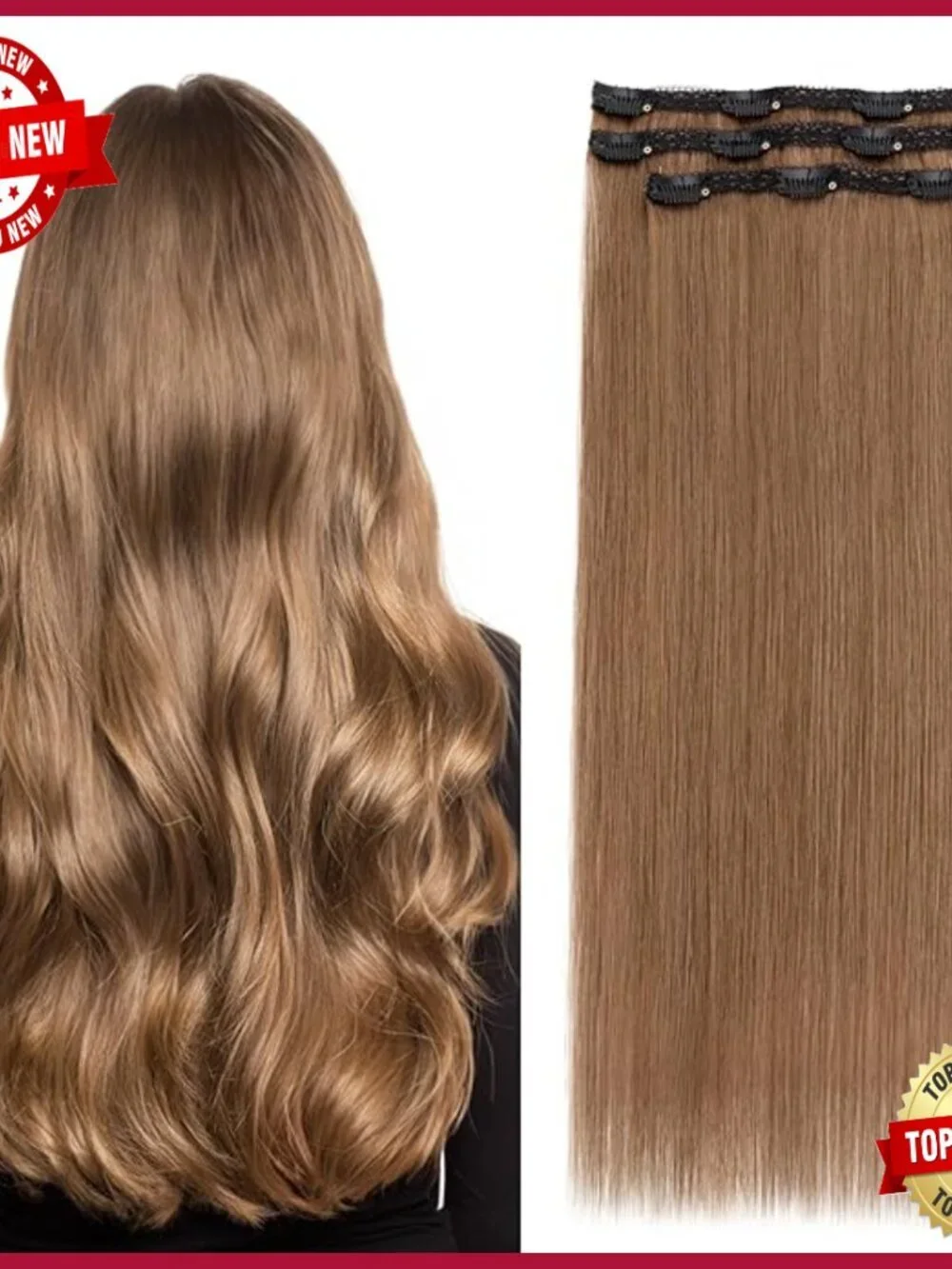 18 Inch Real Human Hair Clip-In Extensions 3 Piece Set